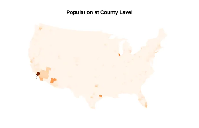 Raw Population at County Scale