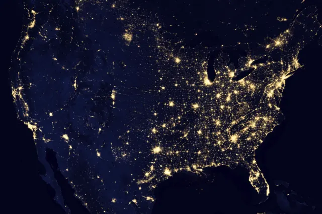 Contiguous US at Night