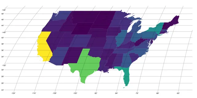 Map of US Population Taking Default Colors