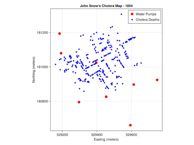 Stylizyed Map of Cholora Deaths