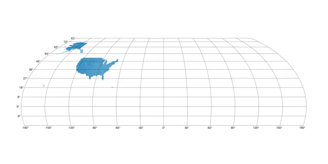 Typical Plot Accepting All the Defaults of a TIGER Shapefile