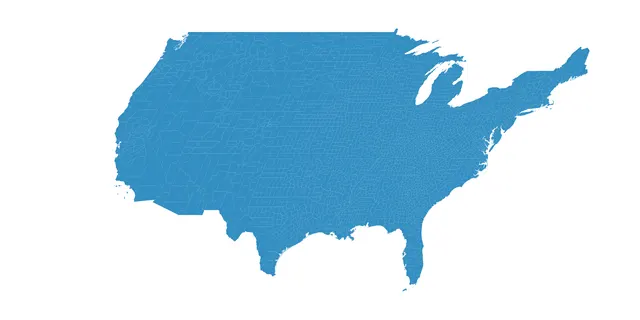 Contiguous US Without Graticule
